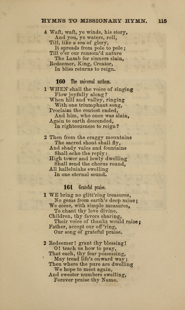 Hymns and Tunes for Prayer and Social Meetings page 115