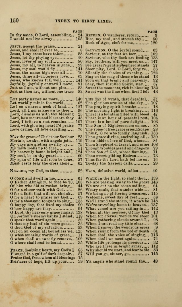 Hymns and Tunes for Prayer and Social Meetings page 150