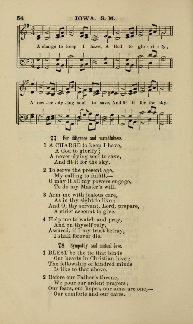 Hymns and Tunes for Prayer and Social Meetings page 54