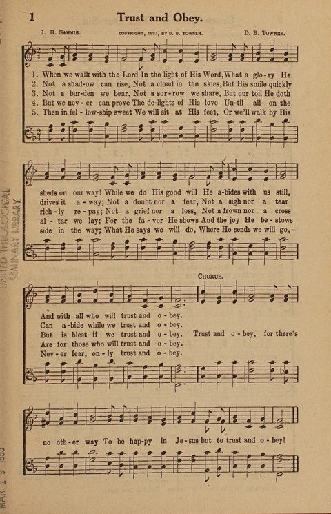 Hymns Tried and True: is a collection of new and old hymns suitable for evangelistic meetings young people