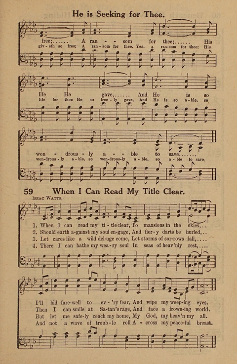 Hymns Tried and True: is a collection of new and old hymns suitable for evangelistic meetings young people