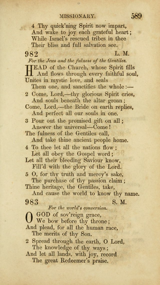 Hymns for the Use of the Methodist Episcopal Church. Rev. ed. page 596