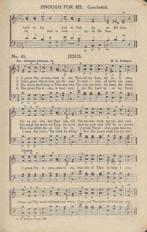 His Voice of Love: for Sunday-schools, singing-schools, revivals, conventions page 45