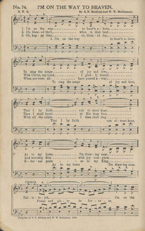 His Voice of Love: for Sunday-schools, singing-schools, revivals, conventions page 74