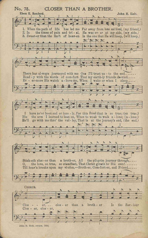 His Voice of Love: for Sunday-schools, singing-schools, revivals, conventions page 78