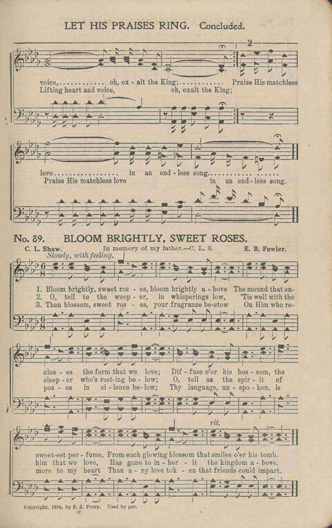 His Voice of Love: for Sunday-schools, singing-schools, revivals, conventions page 89