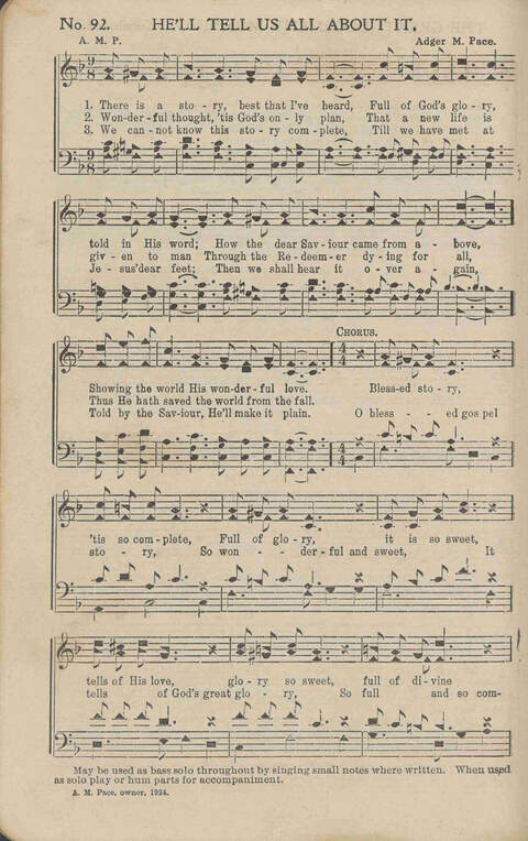 His Voice of Love: for Sunday-schools, singing-schools, revivals, conventions page 92