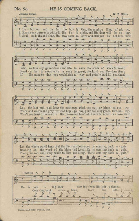 His Voice of Love: for Sunday-schools, singing-schools, revivals, conventions page 96