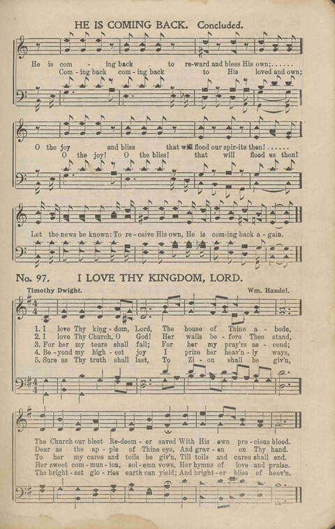His Voice of Love: for Sunday-schools, singing-schools, revivals, conventions page 97