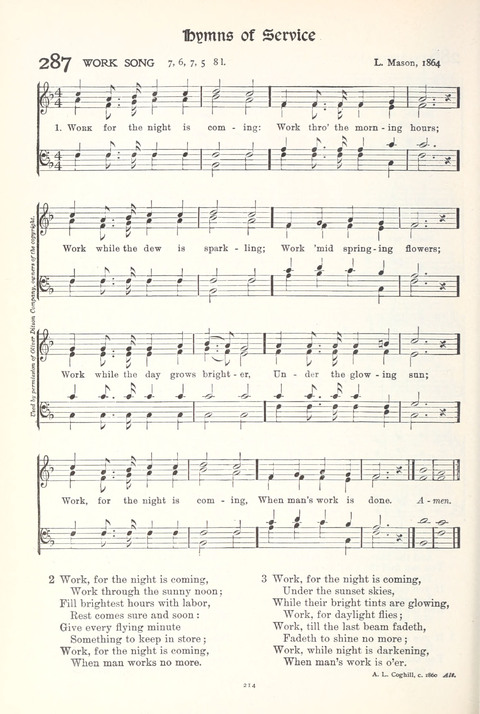 Hymns of Worship and Service: College Edition page 214