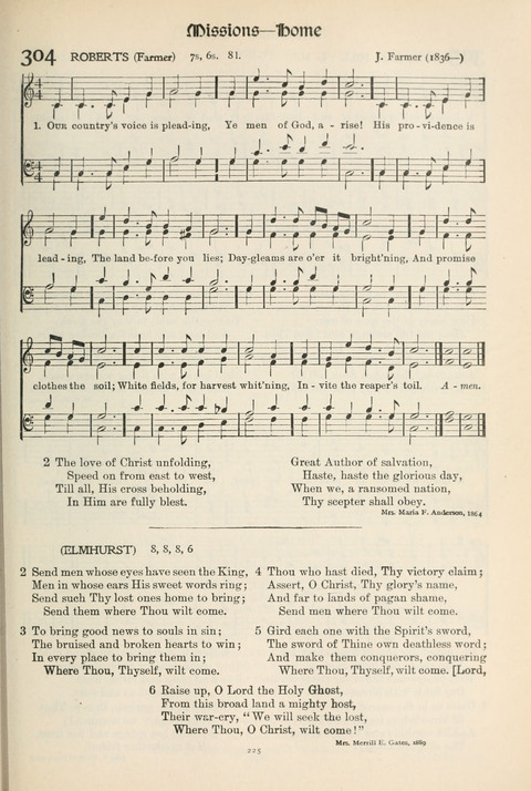 Hymns of Worship and Service: College Edition page 225