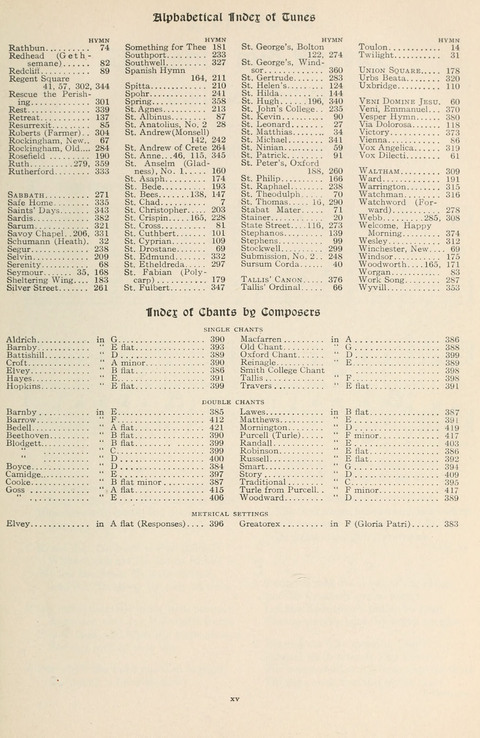Hymns of Worship and Service: College Edition page xviii
