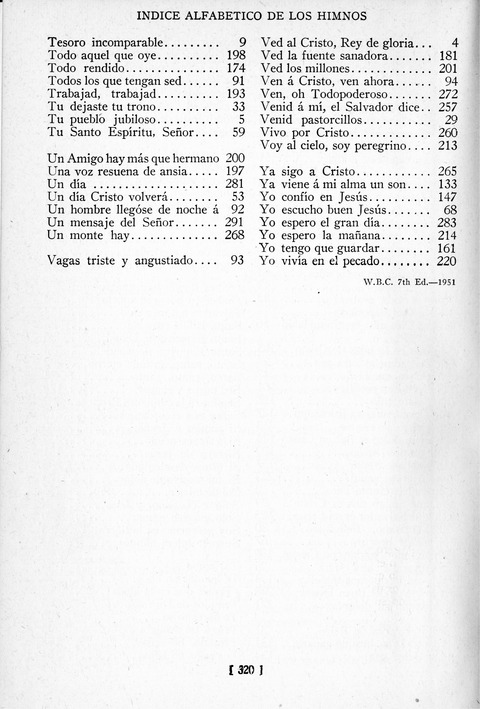Himnos de la Vida Cristiana page 316