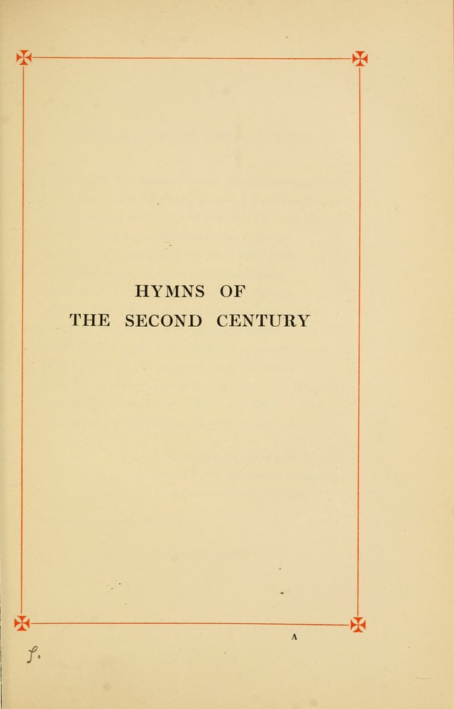 Hymns of the Christian Centuries page 1