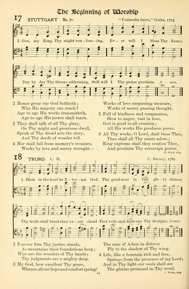 In Excelsis: Hymns with Tunes for Christian Worship. 7th ed. page 14