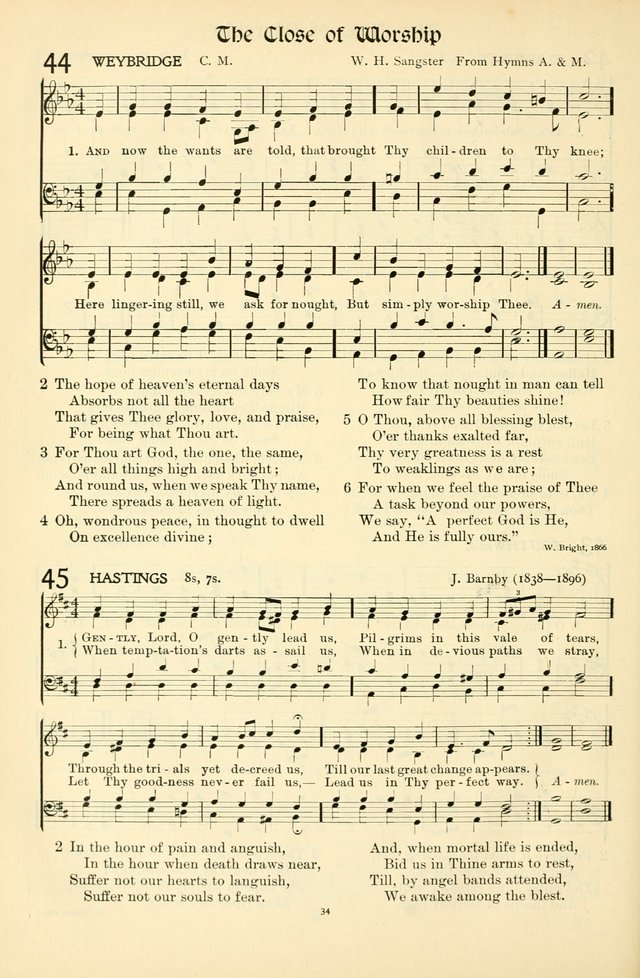 In Excelsis: Hymns with Tunes for Christian Worship. 7th ed. page 34