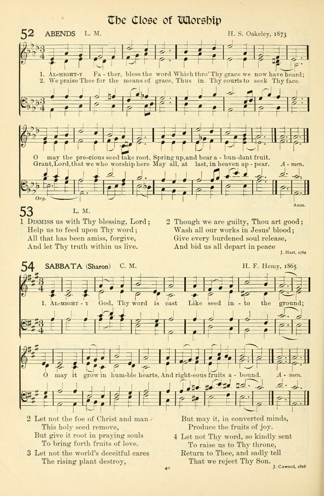 In Excelsis: Hymns with Tunes for Christian Worship. 7th ed. page 40