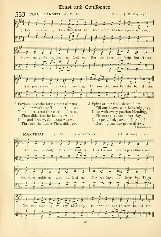 In Excelsis: Hymns with Tunes for Christian Worship. 7th ed. page 436