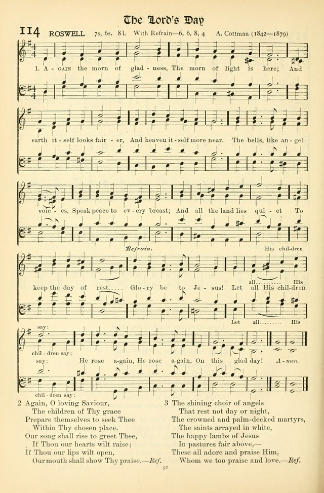 In Excelsis: Hymns with Tunes for Christian Worship. 7th ed. page 92
