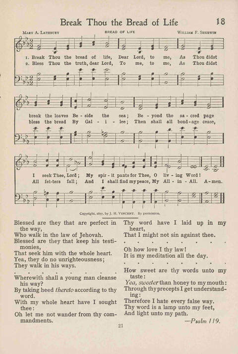 Institute Hymns and  Songs page 21