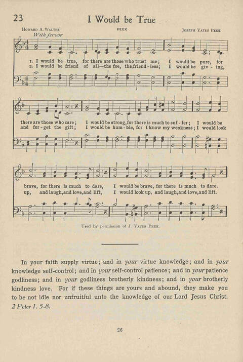 Institute Hymns and  Songs page 26