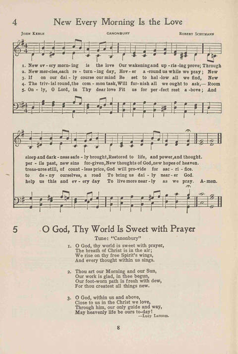 Institute Hymns and  Songs page 8