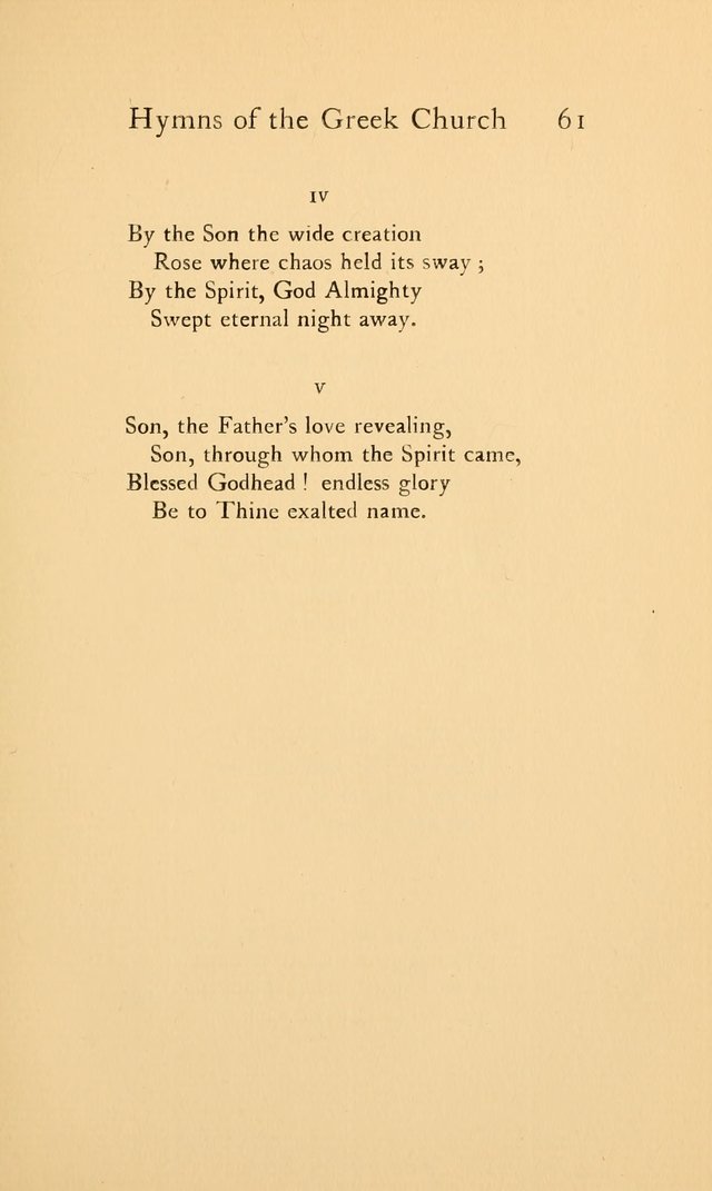 Hymns of the Greek Church page 61