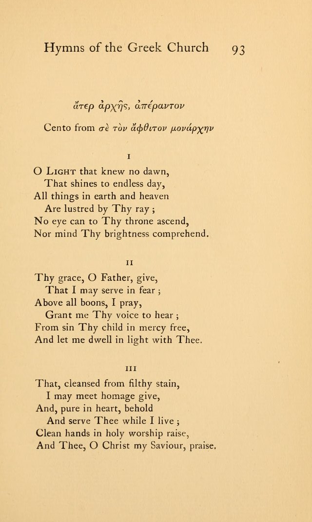 Hymns of the Greek Church page 93