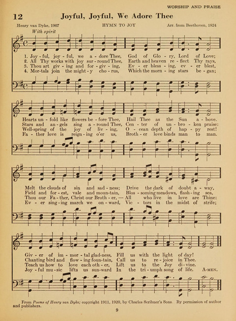 Junior Church School Hymnal: for use in the junior section of the church school, in the home, and in junior congragations (Teacher