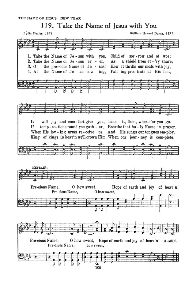 The Junior Hymnal, Containing Sunday School and Luther League Liturgy and Hymns for the Sunday School page 100
