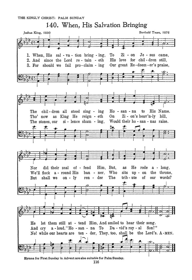 The Junior Hymnal, Containing Sunday School and Luther League Liturgy and Hymns for the Sunday School page 116