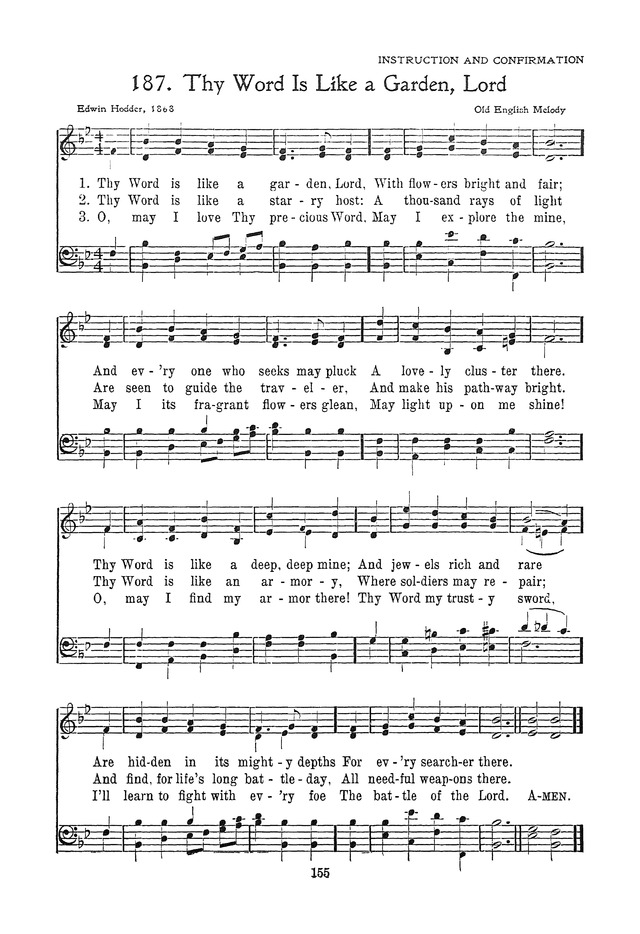 The Junior Hymnal, Containing Sunday School and Luther League Liturgy and Hymns for the Sunday School page 155