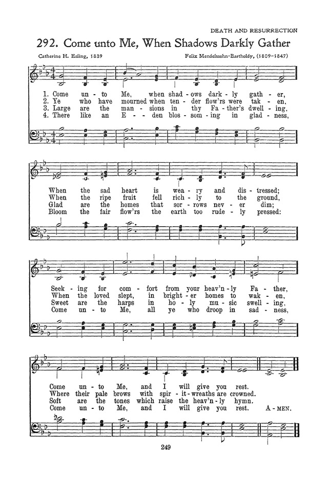 The Junior Hymnal, Containing Sunday School and Luther League Liturgy and Hymns for the Sunday School page 249