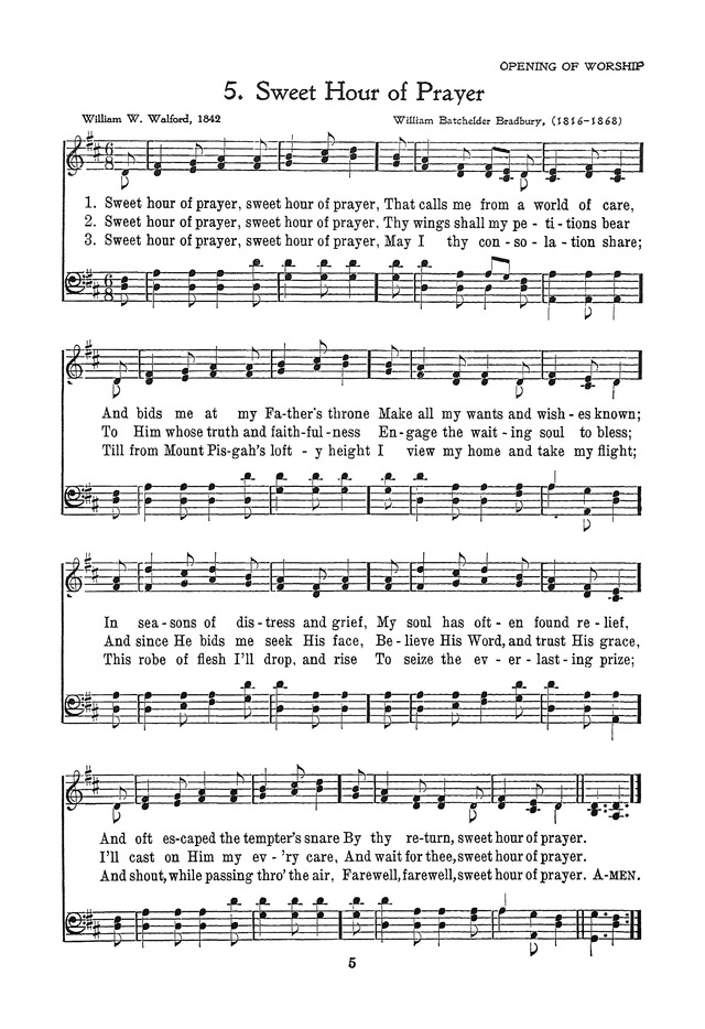 The Junior Hymnal, Containing Sunday School and Luther League Liturgy and Hymns for the Sunday School page 5