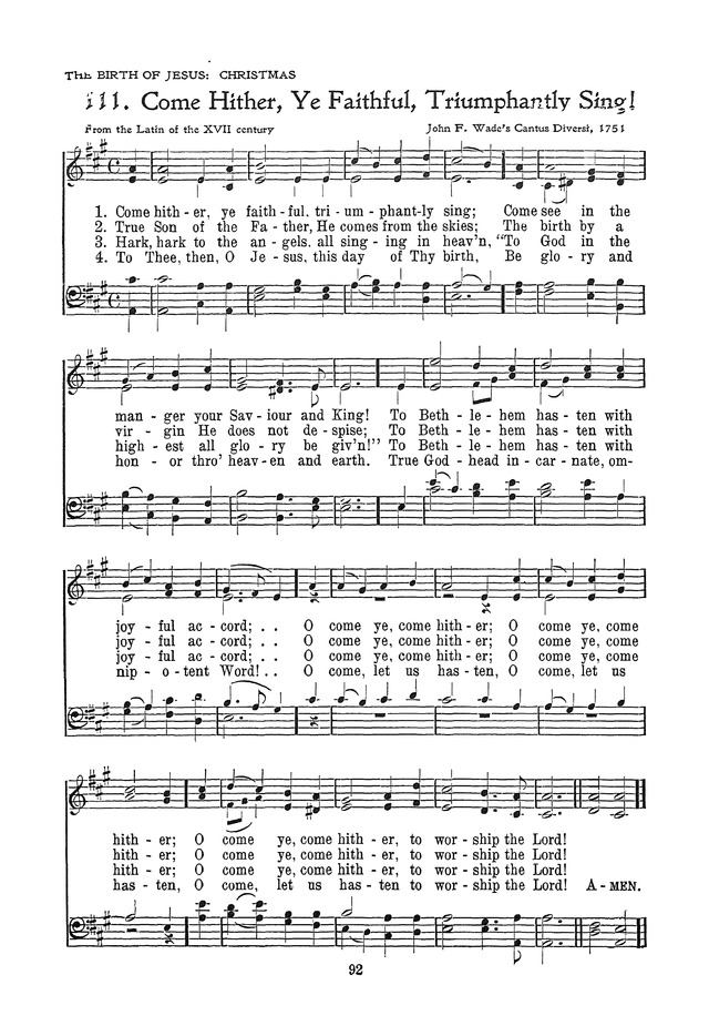 The Junior Hymnal, Containing Sunday School and Luther League Liturgy and Hymns for the Sunday School page 92