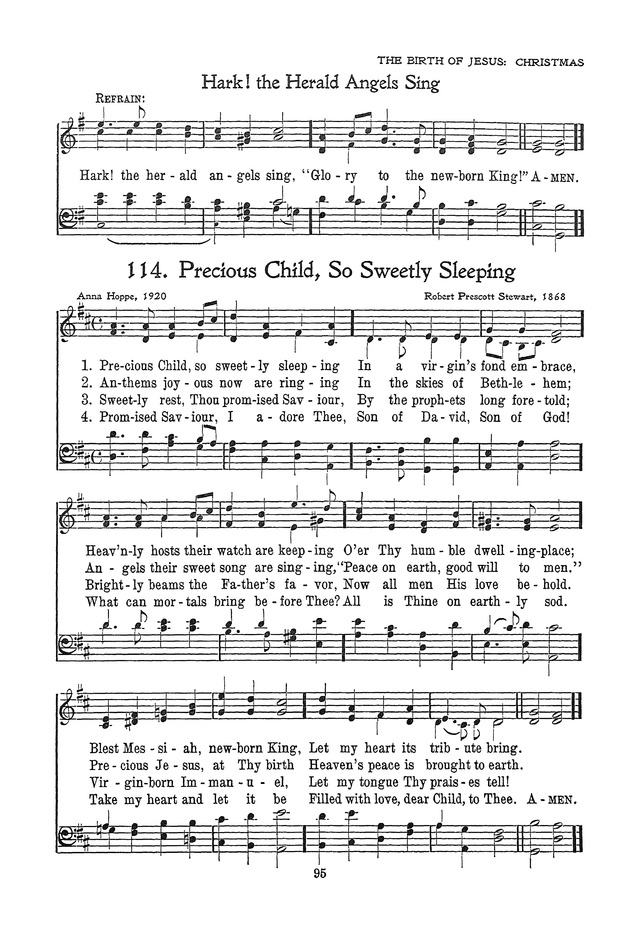 The Junior Hymnal, Containing Sunday School and Luther League Liturgy and Hymns for the Sunday School page 95