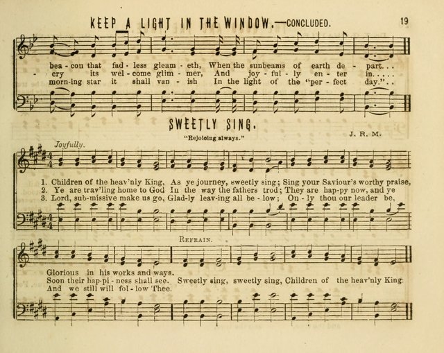 Joyful Songs: a choice collection of new Sunday School music page 19
