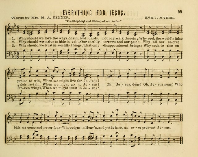 Joyful Songs: a choice collection of new Sunday School music page 55