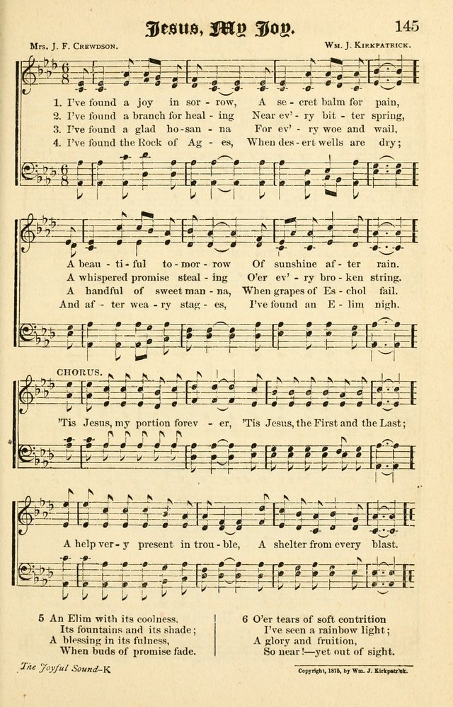 Joyful Sound: a collection of new hymns and music with familiar selections page 147