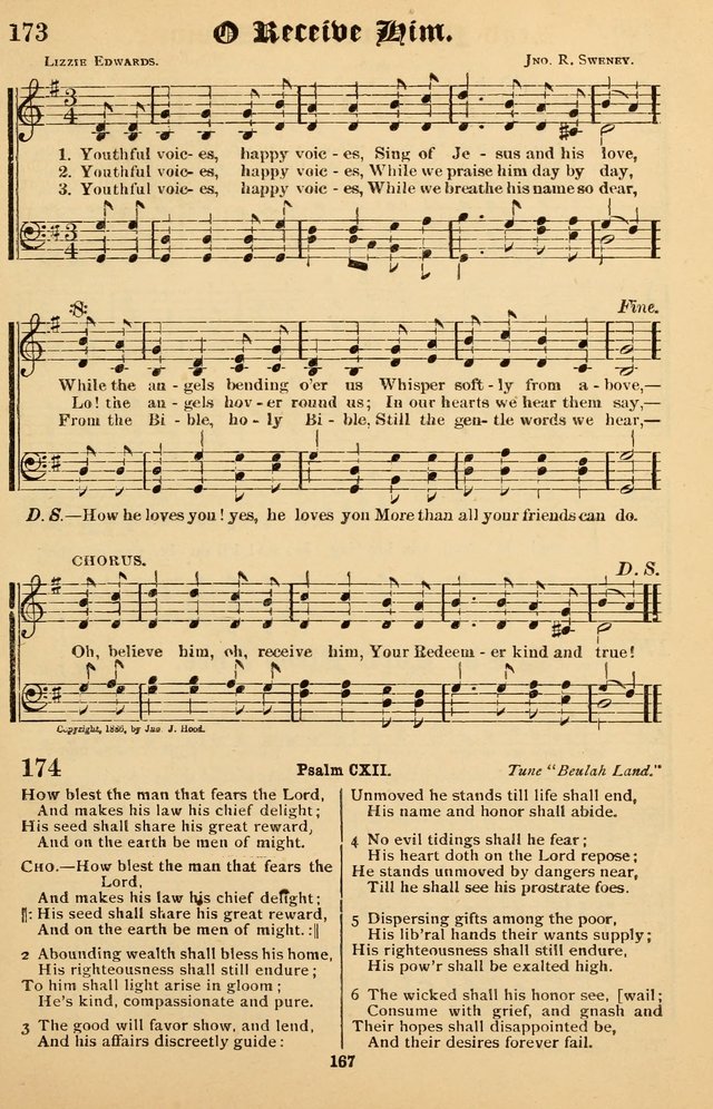 Junior Songs: a collection of sacred hymns and songs; for use in meetings of junior societies, Sunday Schools, etc. page 165