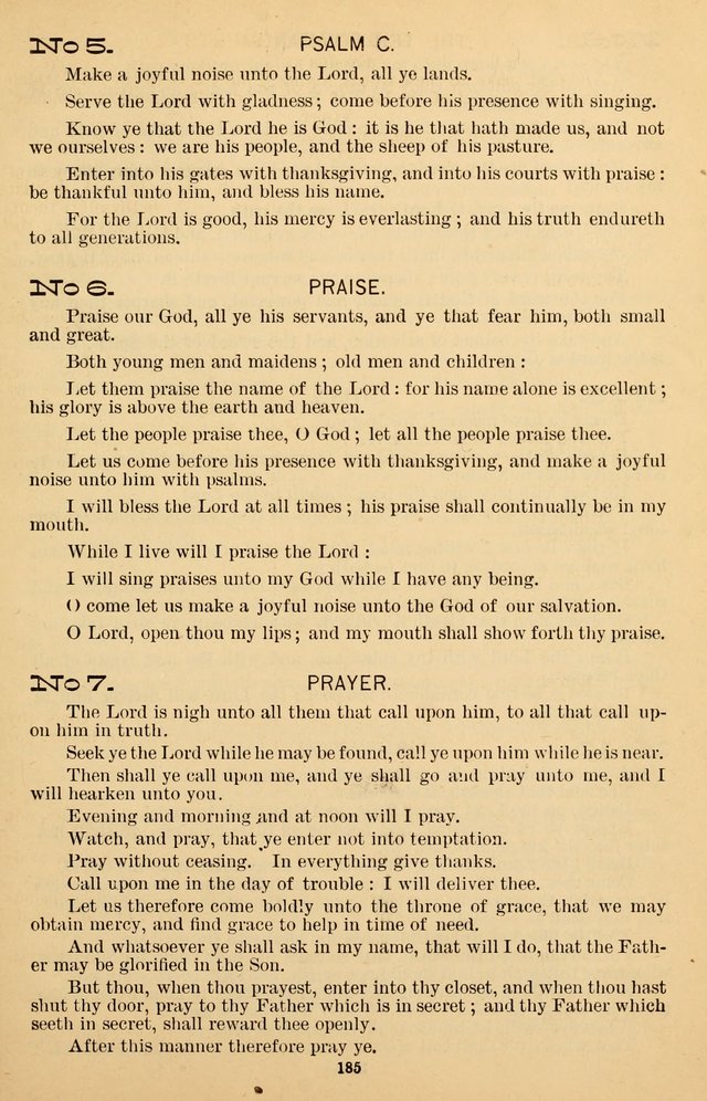 Junior Songs: a collection of sacred hymns and songs; for use in meetings of junior societies, Sunday Schools, etc. page 181