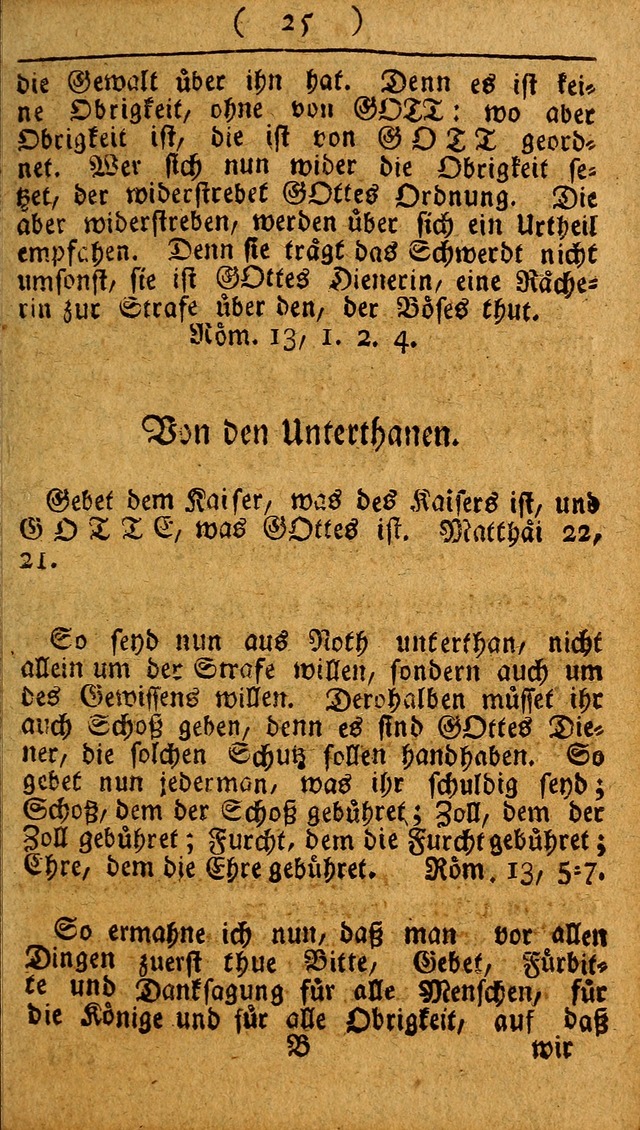 Kleine catechismus des D. Martin Luthers: nebst den gewoÌˆhulichen Morgen-Zisch- und Abend-Gebeten ; welchem die ordnung des heils ... wie auch ... d page 25