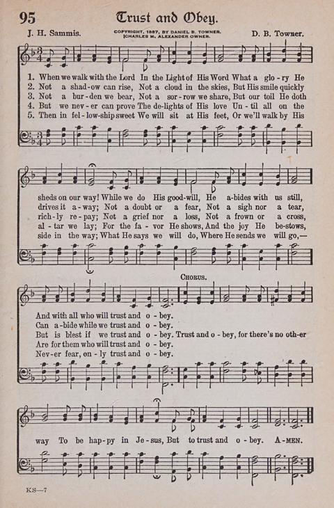 Kingdom Songs: the choicest hymns and gospel songs for all the earth, for general us in church services, Sunday schools, and young people meetings page 100