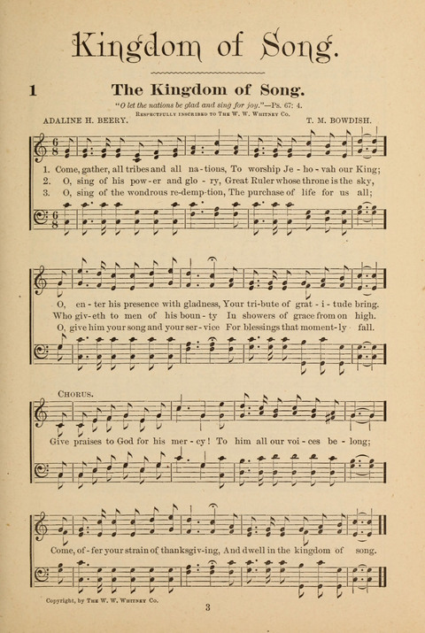 Kingdom of Song for the Sunday School page 1