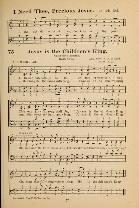 Kingdom of Song for the Sunday School page 75