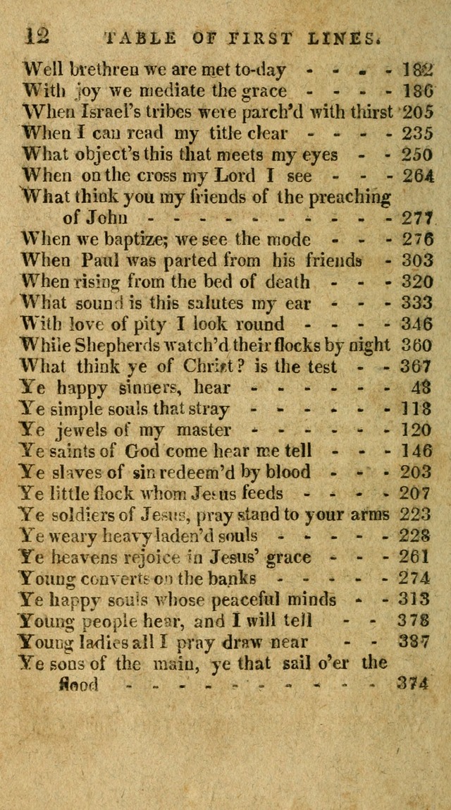 The Latest Collection of Original and Select Hymns and Spiritual Songs page 12