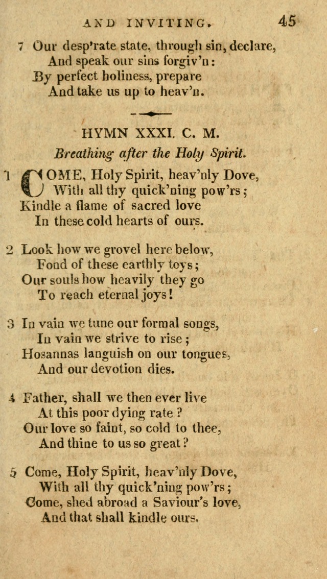 The Latest Collection of Original and Select Hymns and Spiritual Songs page 45