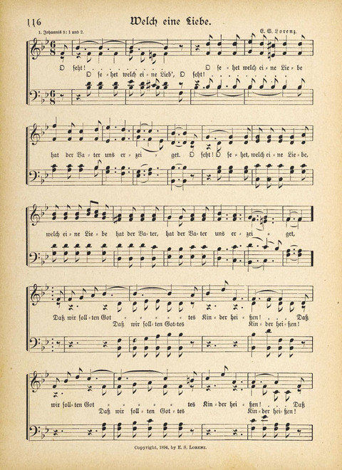 Lob und Ehre: eine Sammlung neuer Chorgesänge, für den Gebrauch Gemischter Kirchen-Chöre. Nach amerikanischen Quellen page 116