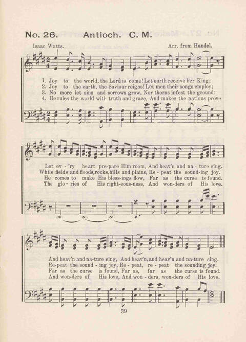 Loyalty to the King: a collection of new and old songs for the use of organized Sunday-school classes, especially for all classes in the Loyal Movement page 39