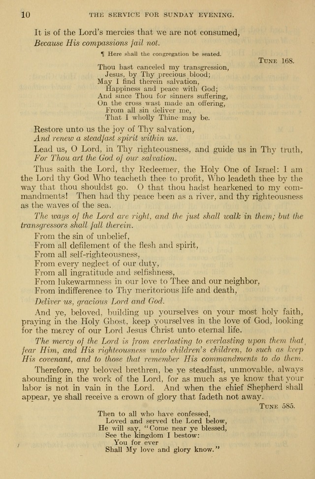 The Liturgy and the Offices of Worship and Hymns of the American Province of the Unitas Fratrum, or the Moravian Church page 10